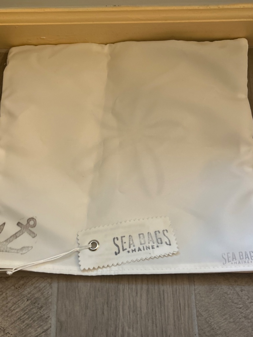Sea Bags Toss Pillow Cover with Zipper Sand Dollar Blue And White - Picture 2 of 3